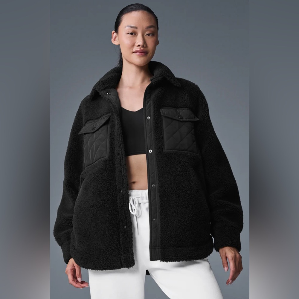 ALO Yoga Black Teddy Jacket